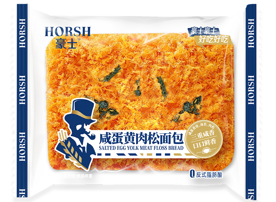 咸蛋黄肉松面包
